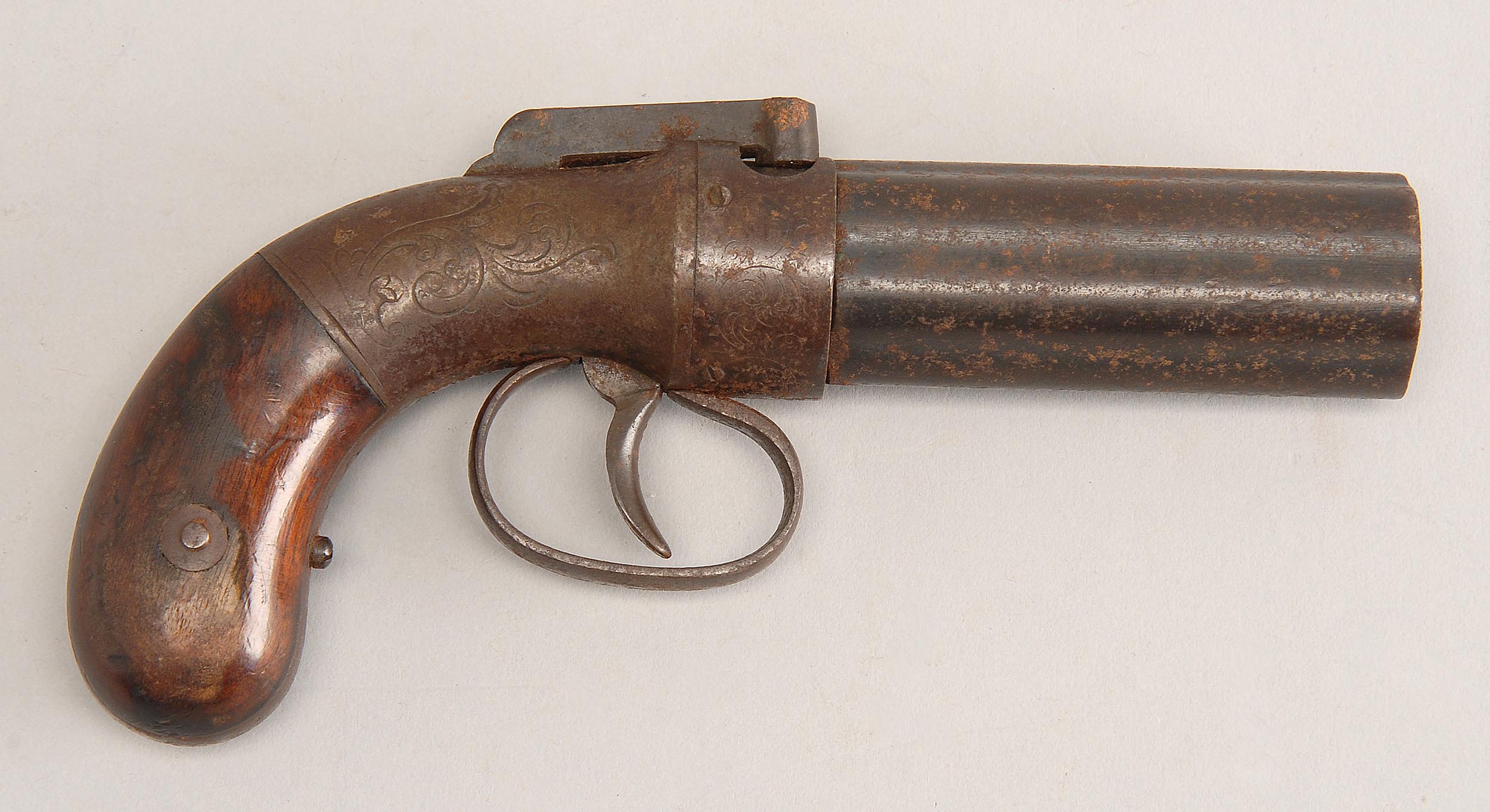 Appraisal: ALLEN PEPPERBOX Mid- th Century cal Length of barrel Rust