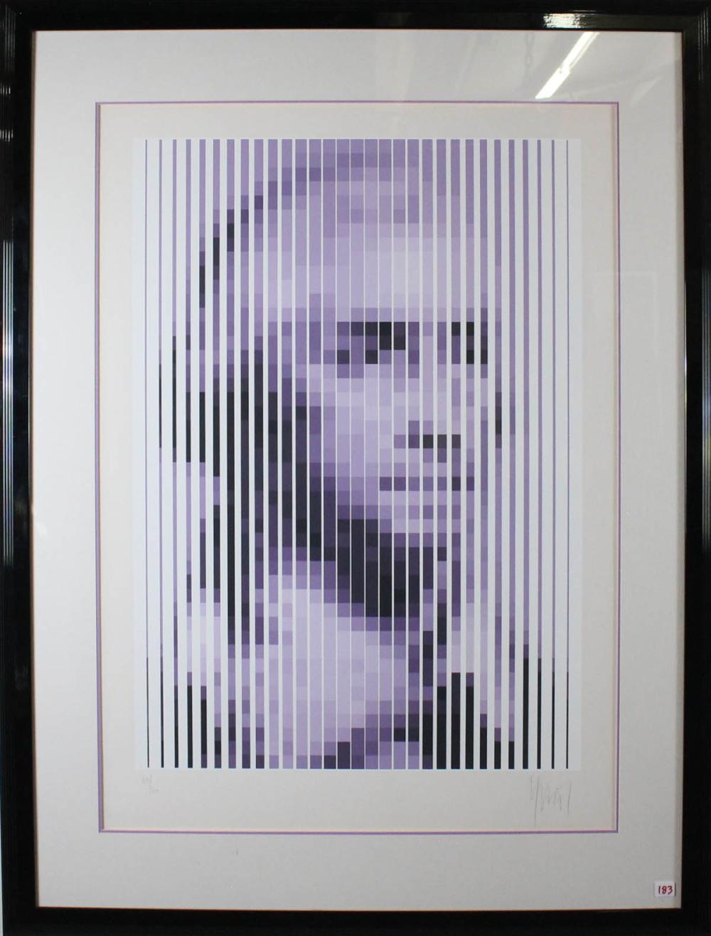 Appraisal: JEAN-PIERRE VASARELY YVARAL France - serigraph George Washington Pencil signed