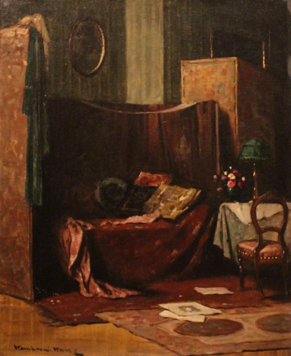 Appraisal: ENDRE KOMAROMI-KAEZ HUNGARIAN - BEDROOM Oil on canvas x in