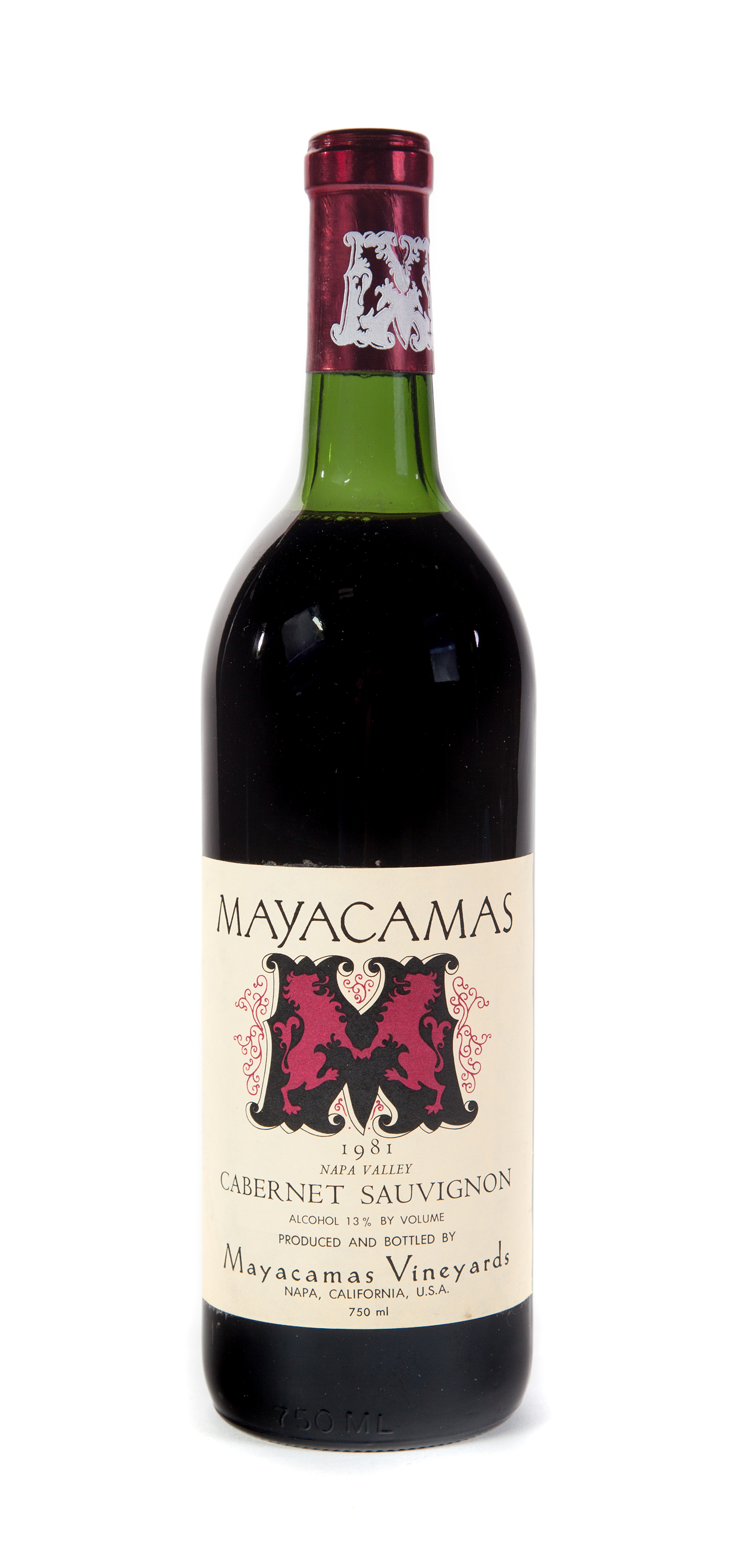 Appraisal: MAYACAMAS CABERNET SAUVIGNON Napa Valley bottle ml