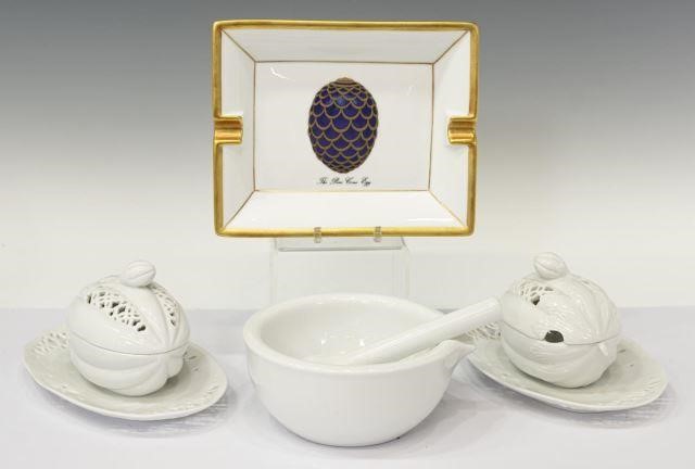 Appraisal: lot of Porcelain tableware th c including Faberge Limoges parcel