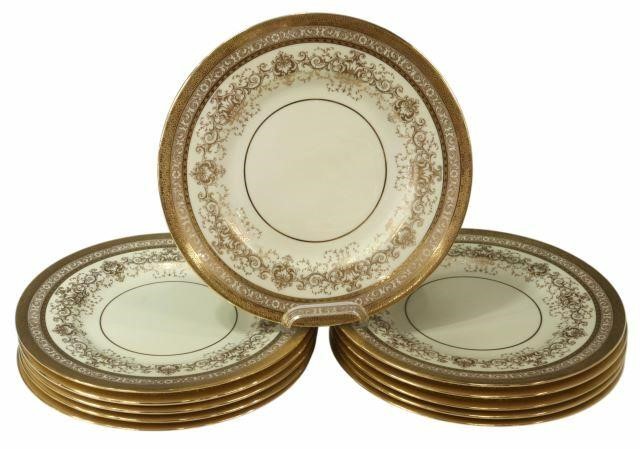 Appraisal: lot of English porcelain dinner plates Mintons retailed by Tiffany