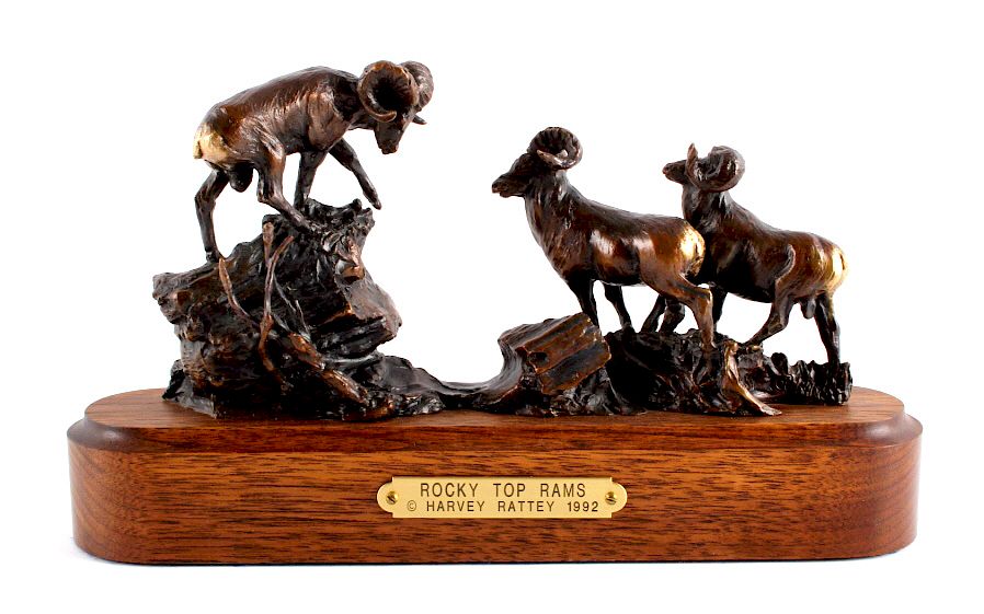 Appraisal: Original Harvey Rattey Bronze Sculpture This is an original Harvey