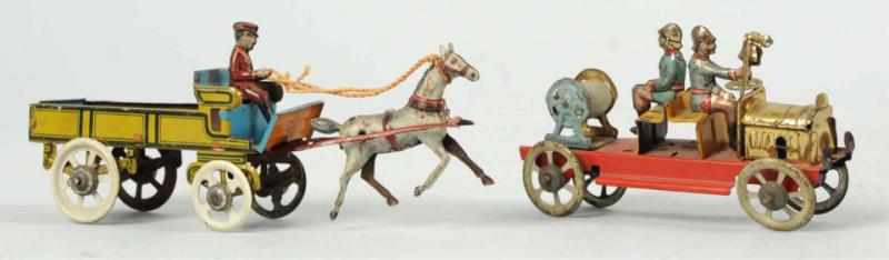 Appraisal: Lot of Tin Litho Vehicle Penny Toys German Includes one