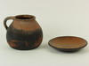 Appraisal: REDWARE LOT - Two piece lot of th C redware