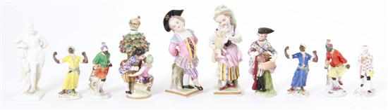 Appraisal: German miniature porcelain figure collection late th early th century