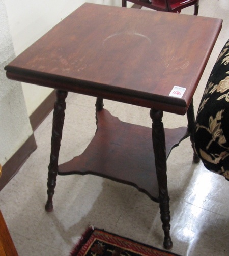 Appraisal: VICTORIAN LAMP TABLE American c - having a square wood