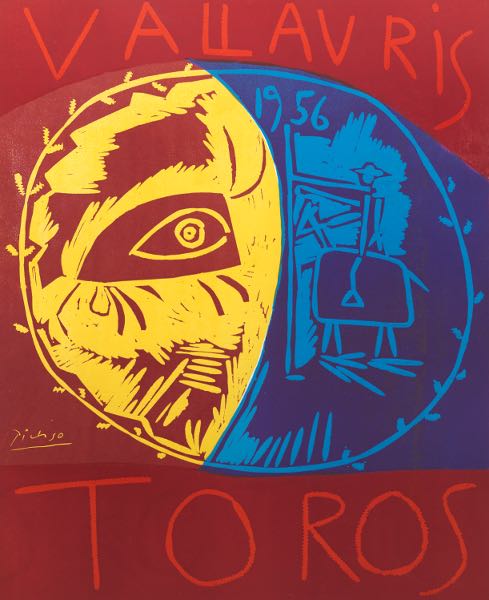 Appraisal: PABLO PICASSO SPANISH - x Vallauris Toros Bloch Linocut on