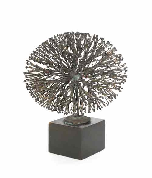 Appraisal: Harry Bertoia American - bronze bush form sculpture h w