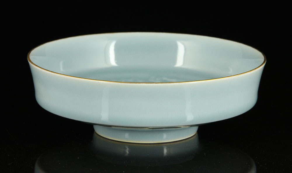 Appraisal: - Chinese Powder Blue Porcelain Bowl Chinese powder blue bowl