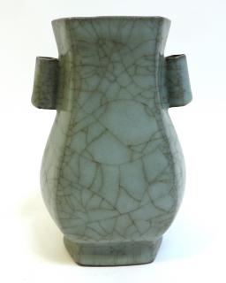 Appraisal: Ge Type Glaze Vase Ge Type Glaze Vase With crackleature