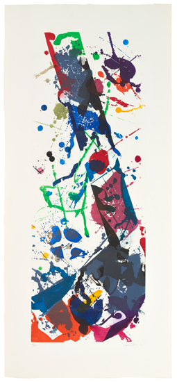 Appraisal: SAM FRANCIS Untitled Color aquatint on Rives BFK paper x