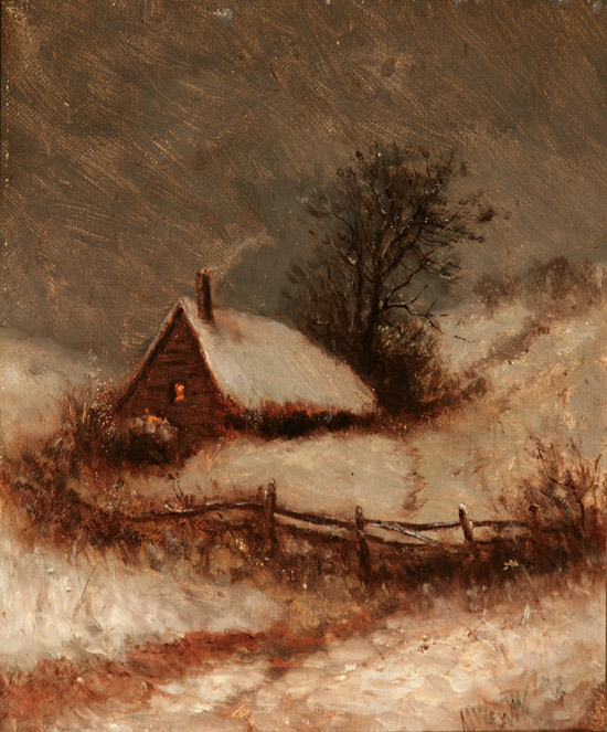 Appraisal: Max Weyl American - Winter Landscape with Cottage Signed M