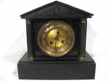 Appraisal: A Victorian slate striking mantel clock in monument form cm