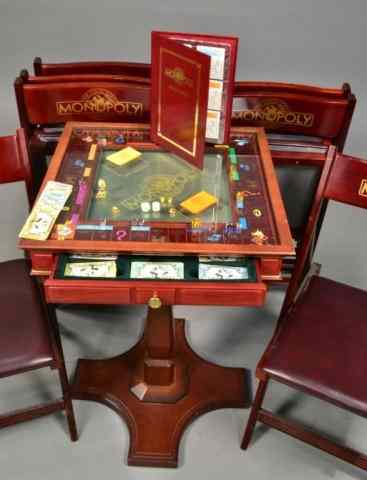 Appraisal: MONOPOLY GAMING TABLE - CHERRYAttractive cherry Monopoly Collector's game table