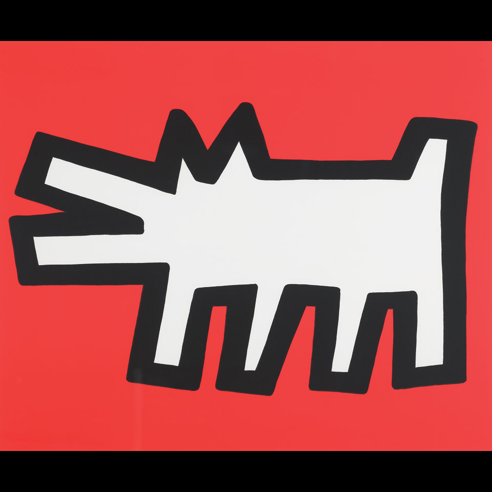 Appraisal: Keith Haring - American BARKING DOG FROM ICONS LITTMAN P