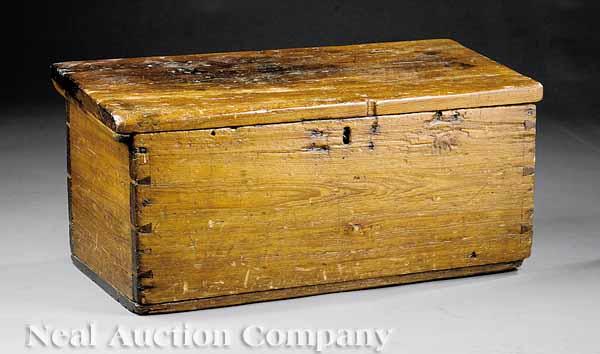 Appraisal: An Acadian Cypress Storage Chest late th c thick plank