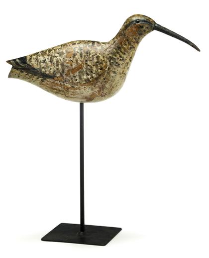 Appraisal: Carved and painted curlew shorebird decoynantucket ma circa