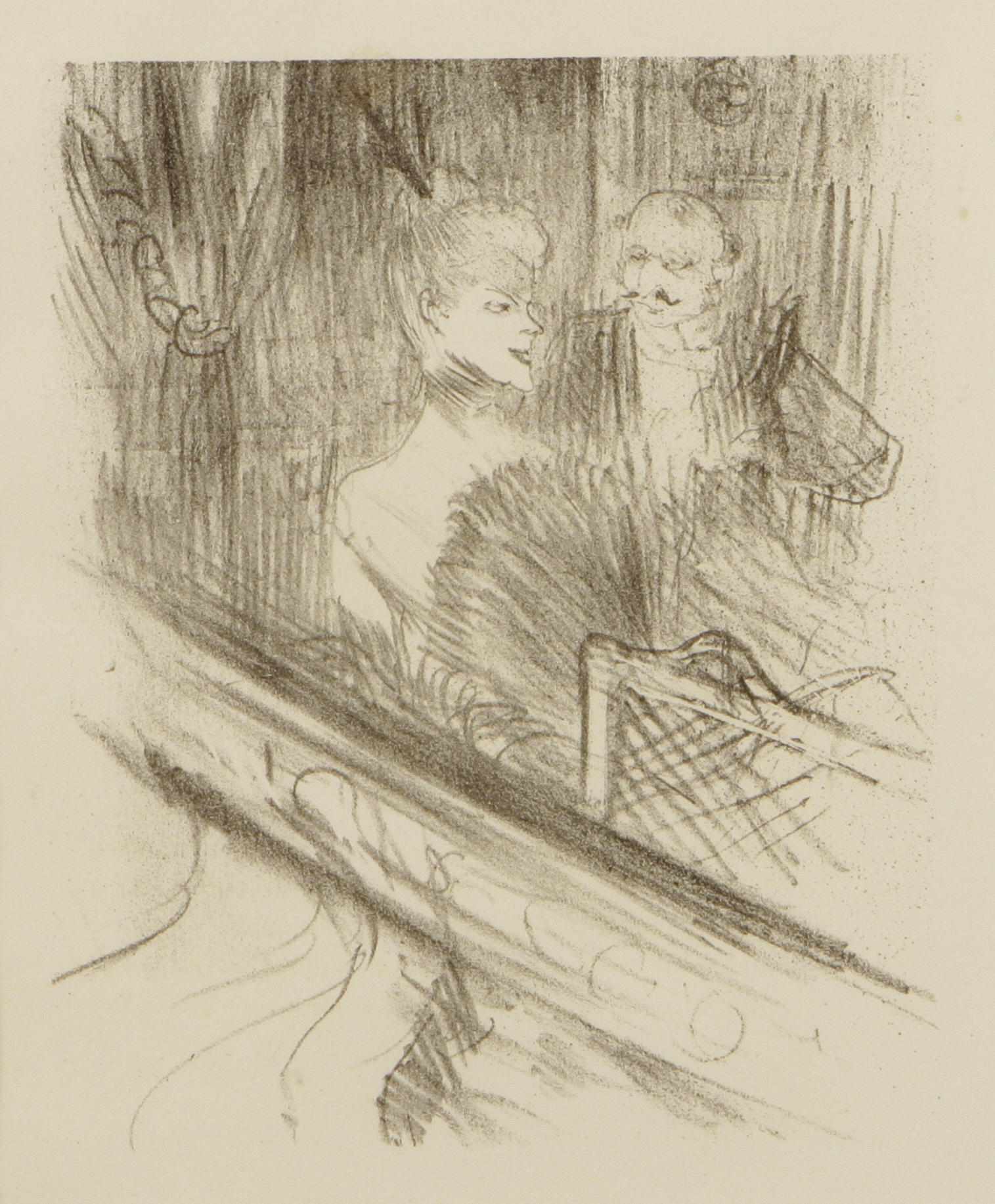 Appraisal: Henri de Toulouse-Lautrec French - Le Baron Moise-La loge from