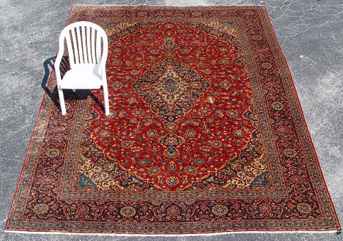 Appraisal: A SIGNED SEMI-ANTIQUE HAND TIED ORIENTAL CARPET Approx ' ''