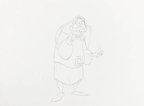 Appraisal: A Walt Disney drawing from The Sword and the Stone