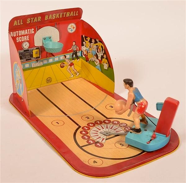 Appraisal: Marx Tin Lithograph All Star Basketball Game Marx Tin Lithograph