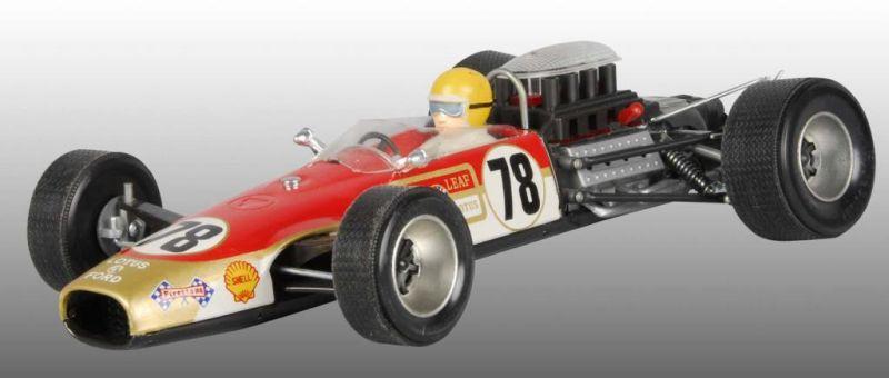 Appraisal: Japanese Battery-Operated Race Car Toy with Box Description Working Made