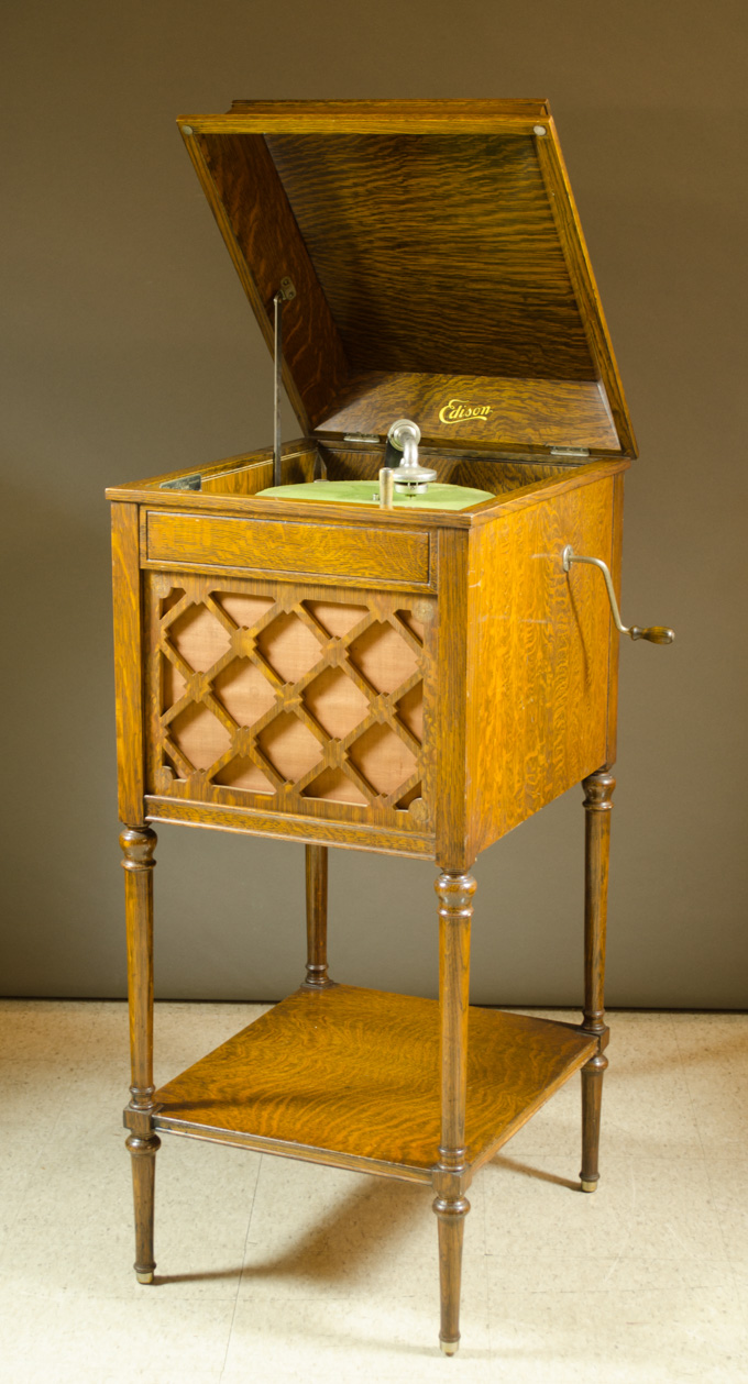 Appraisal: EDISON DISC PHONOGRAPH floor model A- Modern serial SM c