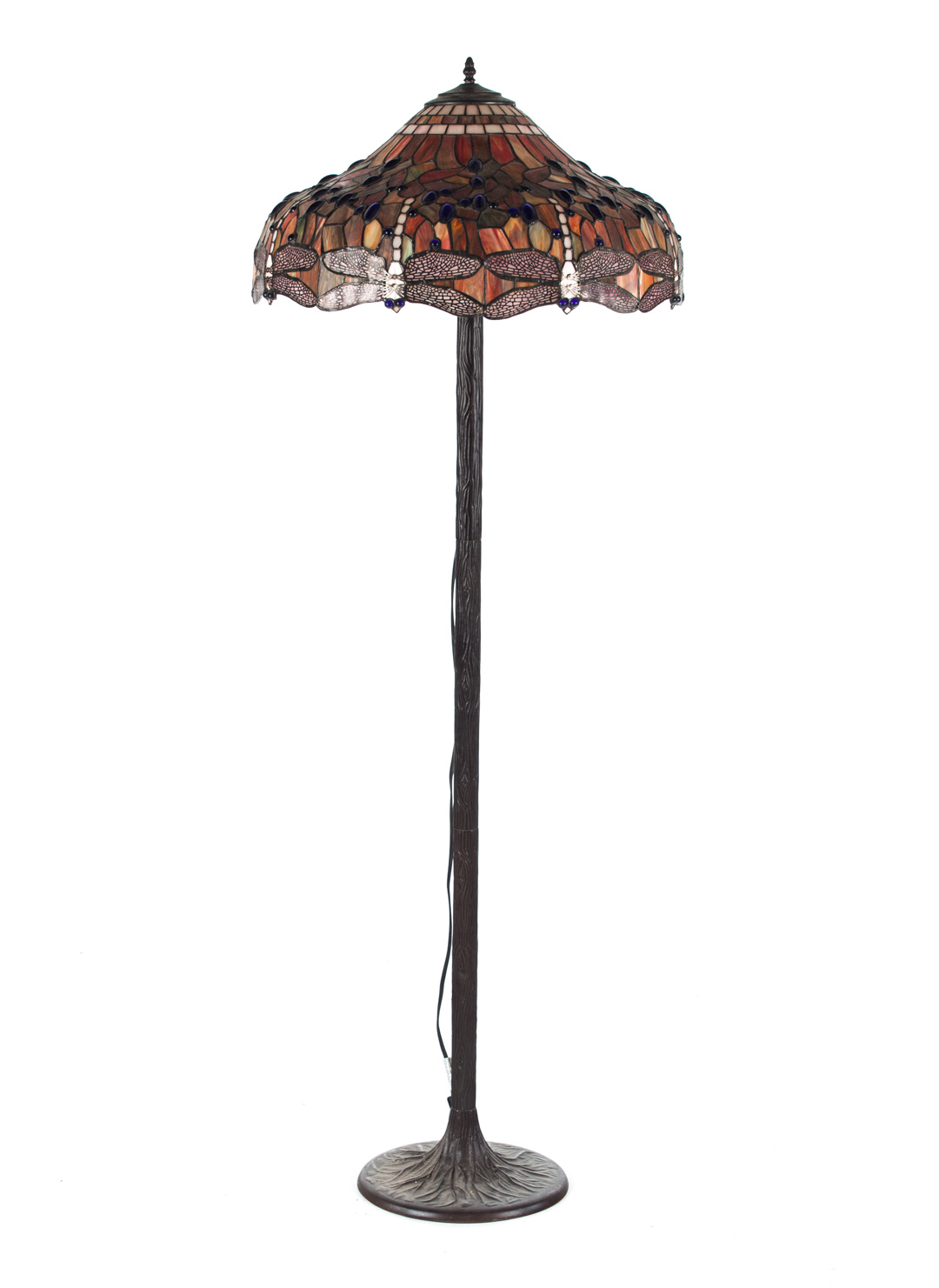 Appraisal: Tiffany style floor lamp patinated bronze vase modeled as a