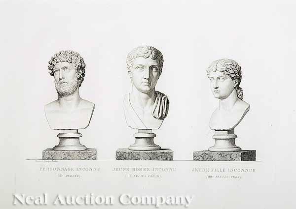 Appraisal: Eight Italian Engravings of Roman Sculpture th c from Mus