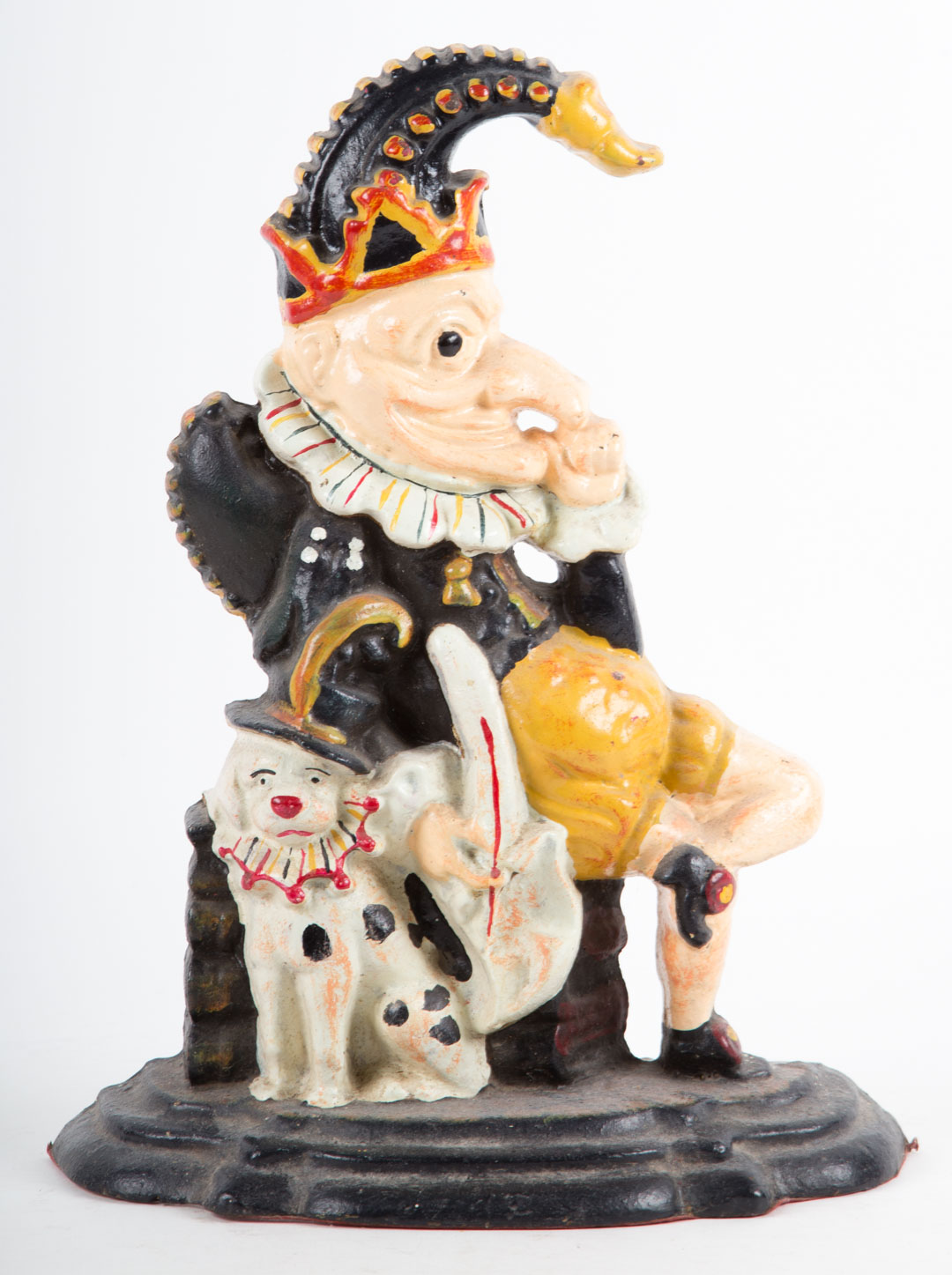 Appraisal: Painted cast-iron doorstop second quarter- th century Mr Punch and