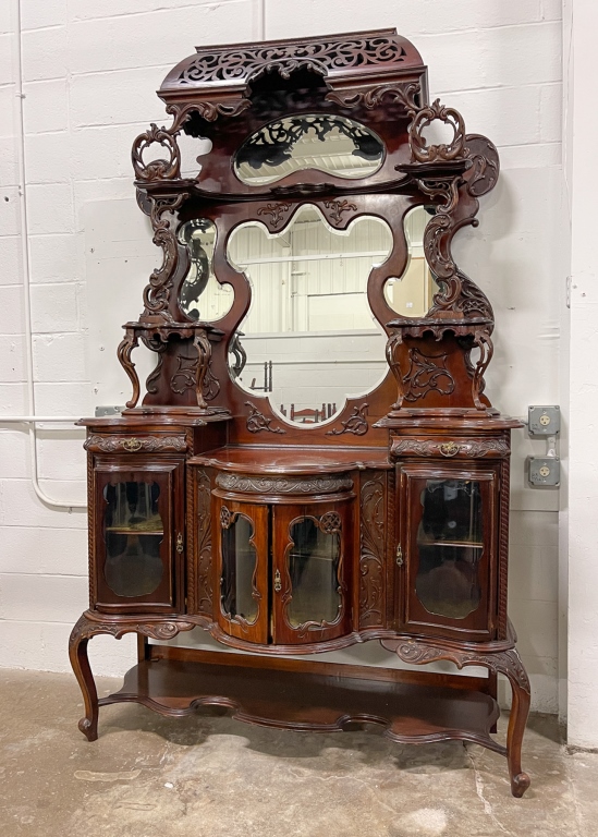 Appraisal: Late th century mahogany Top has a rounded hood with