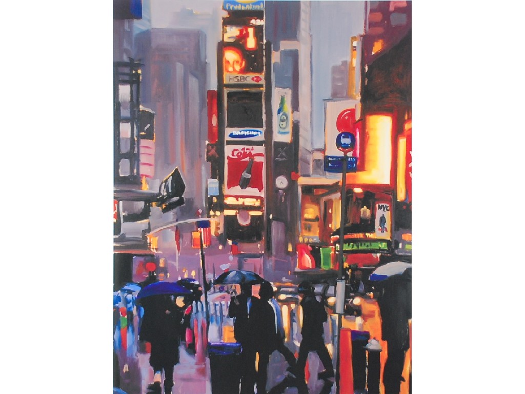 Appraisal: LIAM SPENCER ARTIST SIGNED LIMITED COLOURED PRINT Times Square x