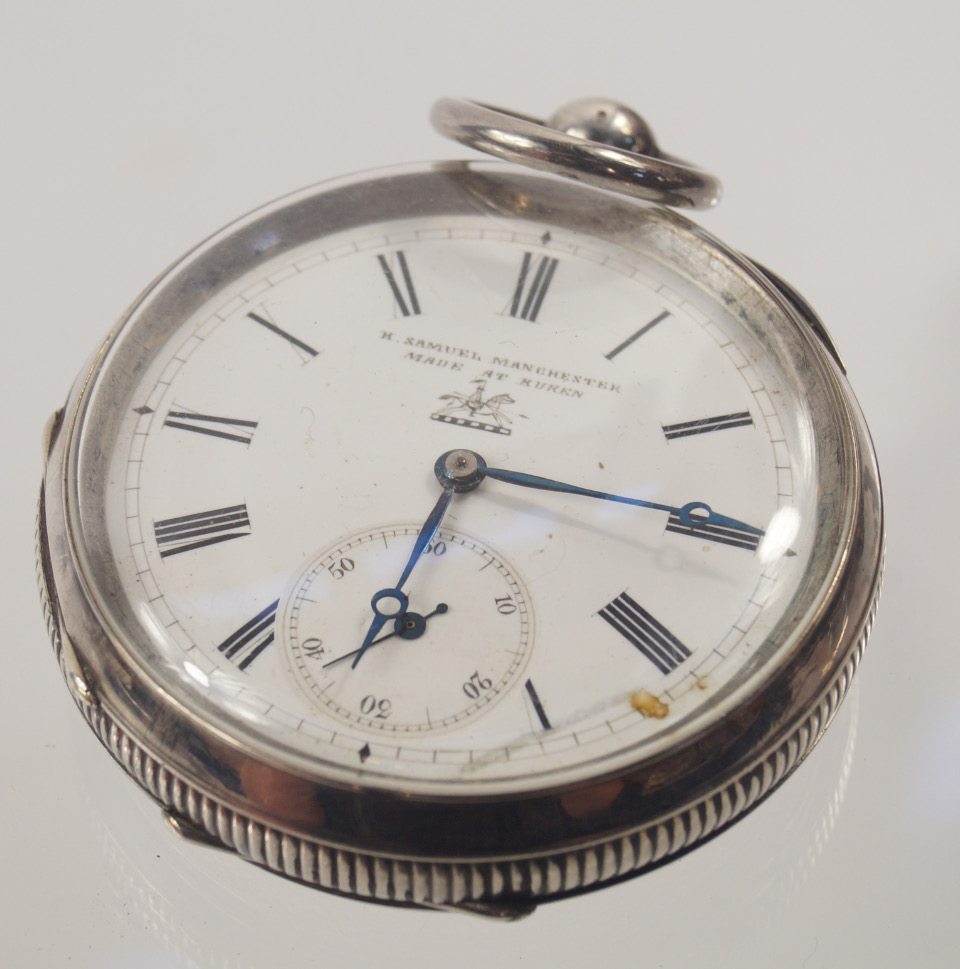 Appraisal: A large silver cased pocket watch by H Samuel in