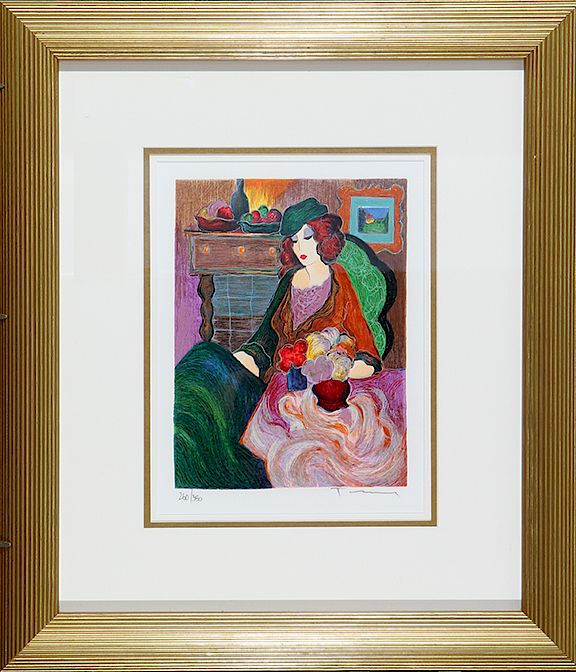 Appraisal: Itzchak Tarkay Print Exclusive on Bidsquare A Tarkay enhanced signed