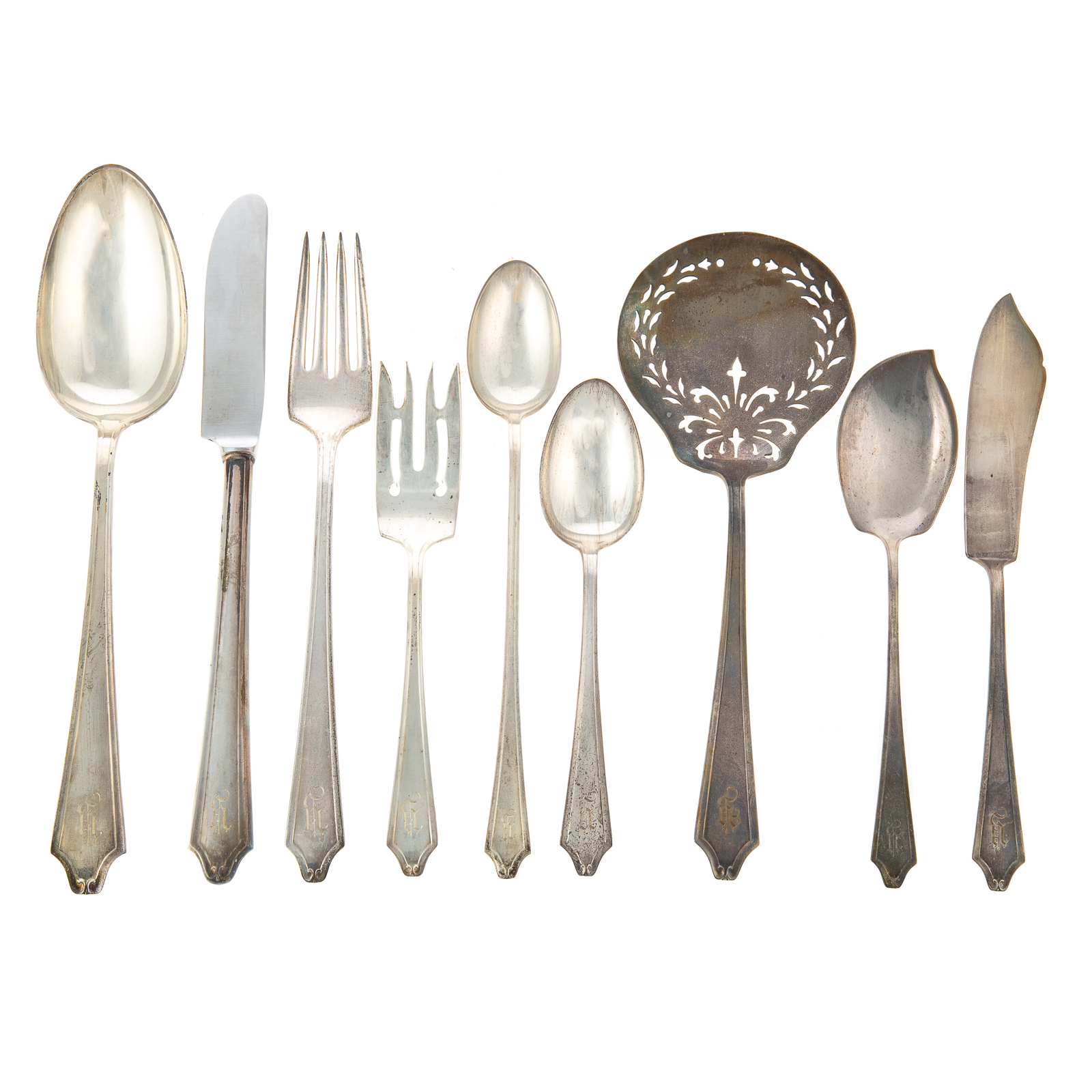 Appraisal: INTERNATIONAL STERLING MINUET FLATWARE SERVICE Including six long-handle dinner knives