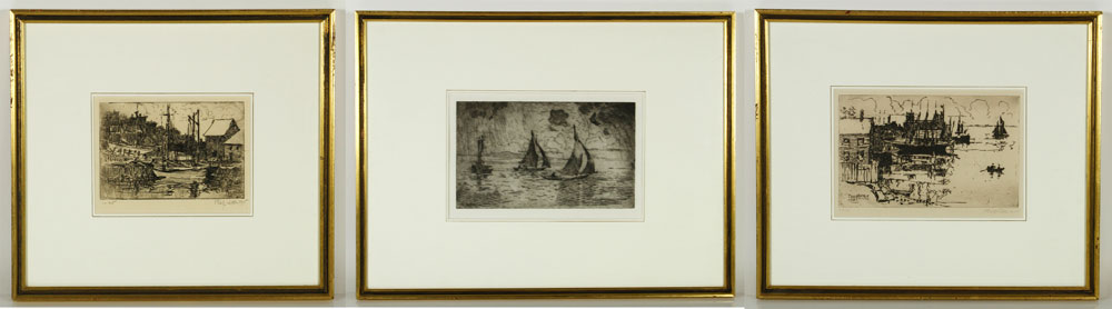 Appraisal: - Lot of Little Etchings Lot of three etchings by