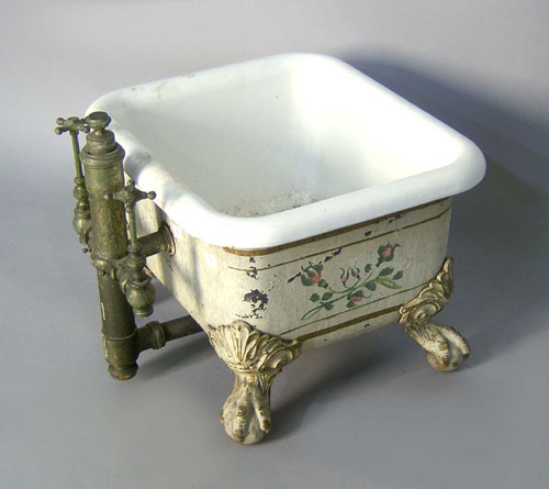 Appraisal: Porcelain foot bath h w