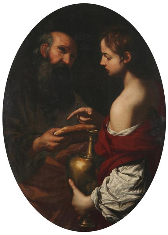 Appraisal: MANNER OF CARAVAGGIO Italian - BLIND BEGGAR oil on canvas