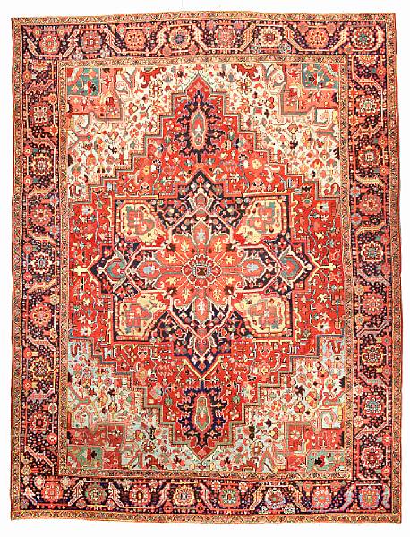 Appraisal: A Heriz carpet Northwest Persia circa size approximately ft in