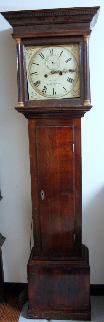 Appraisal: An early thC oak longcase clock the raised cm wide