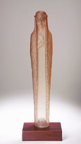 Appraisal: R LALIQUE Architectual statuette Source de la Fontaine Daphne clear