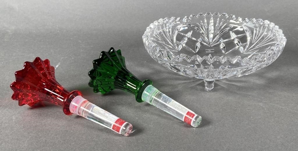 Appraisal: Three pieces of Waterford crystal for one money Marquis by