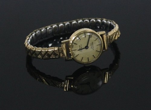 Appraisal: A ct gold cased wristwatch the circular dial signed Oriosa