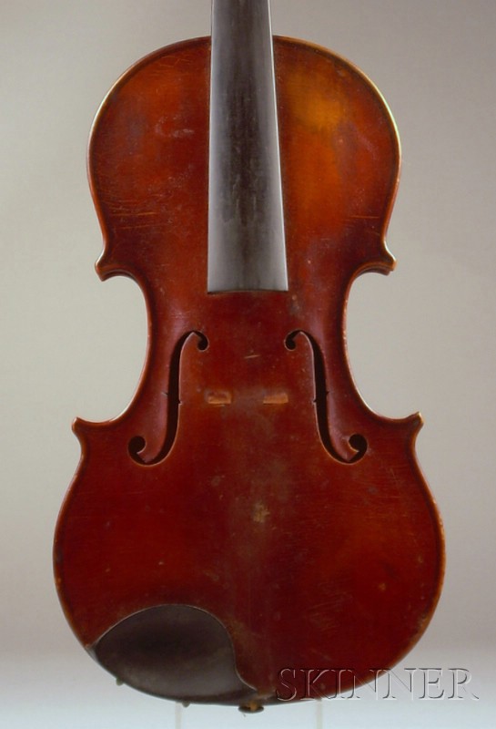 Appraisal: American Violin c signed internally SIMONSON length of two-piece back