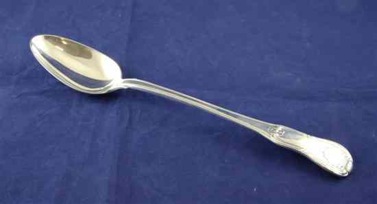 Appraisal: A George III silver hour glass pattern basting spoon Eley