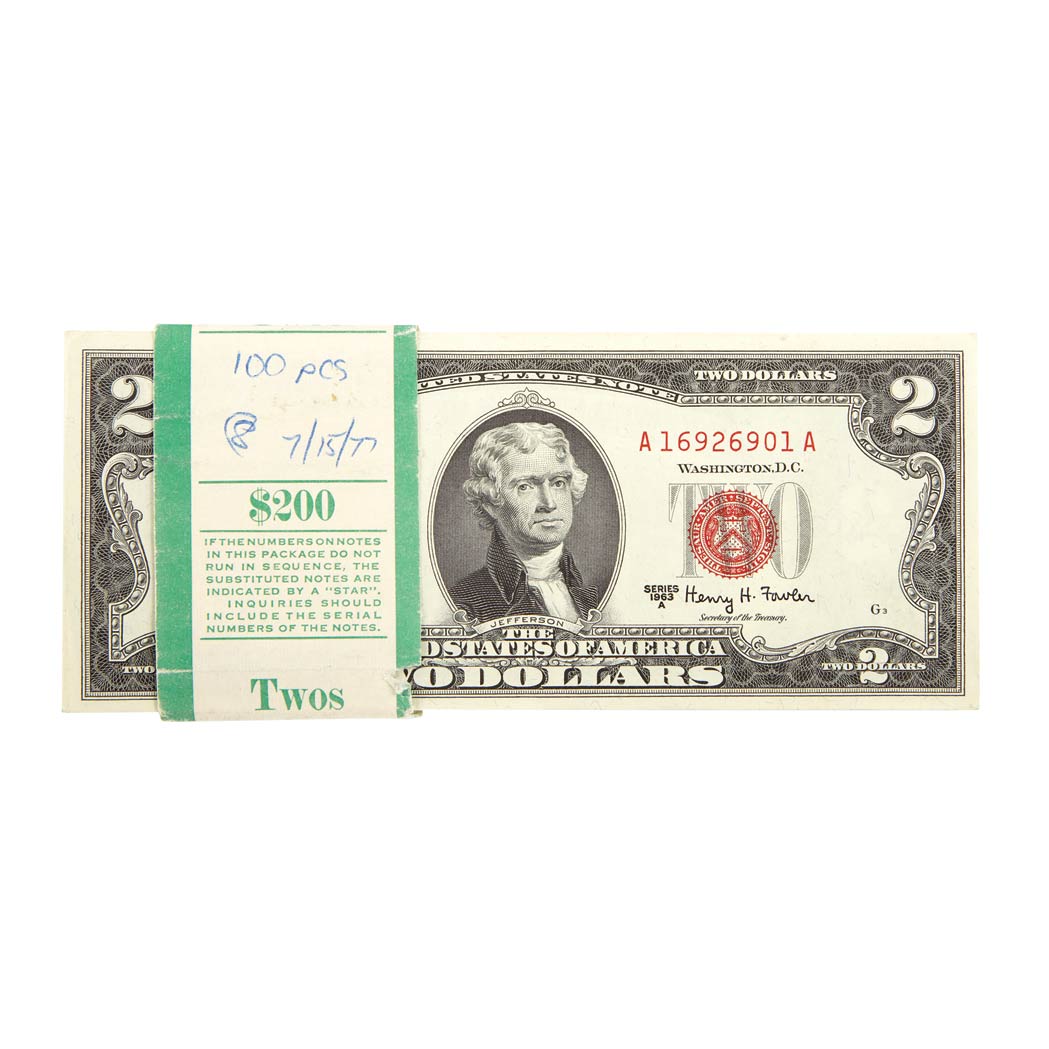 Appraisal: A Legal Tender Notes Fr Choice Uncirculated pack of one