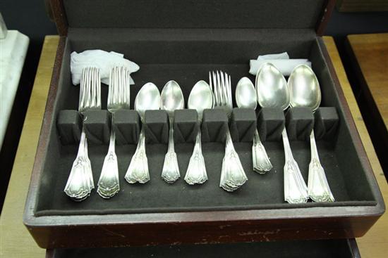 Appraisal: SMALL SET OF WHITING STERLING SILVER FLATWARE In Keystone pattern