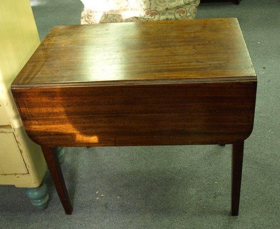 Appraisal: A George IV mahogany two-flap Pembroke table fitted a drawer