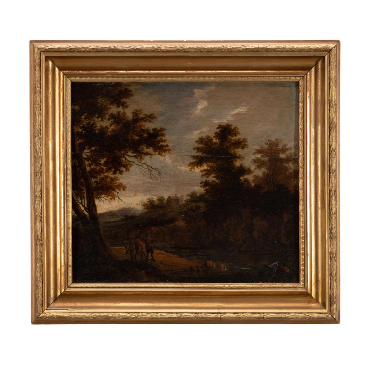 Appraisal: TH C DUTCH SCHOOL OLD MASTER LANDSCAPE OIL Dutch School